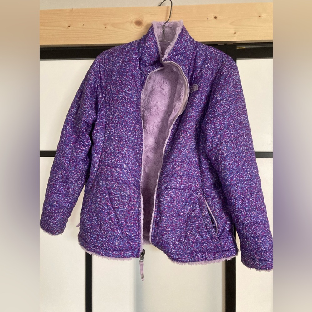 The North Face reversible Purple Puffer Jacket